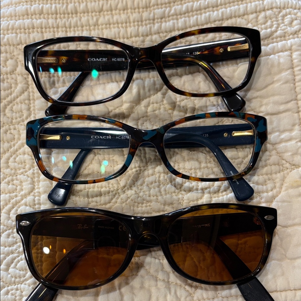 Ray-Ban, Coach Set of Three Eyeglass Frames